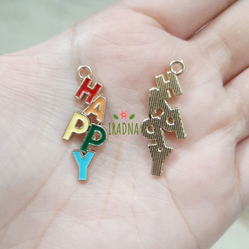 Bandul Kalung Gelang Keychain Kumbang Happy