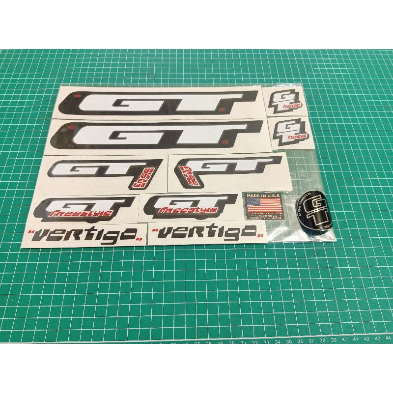stiker dan emblem sepeda GT Vertigo
