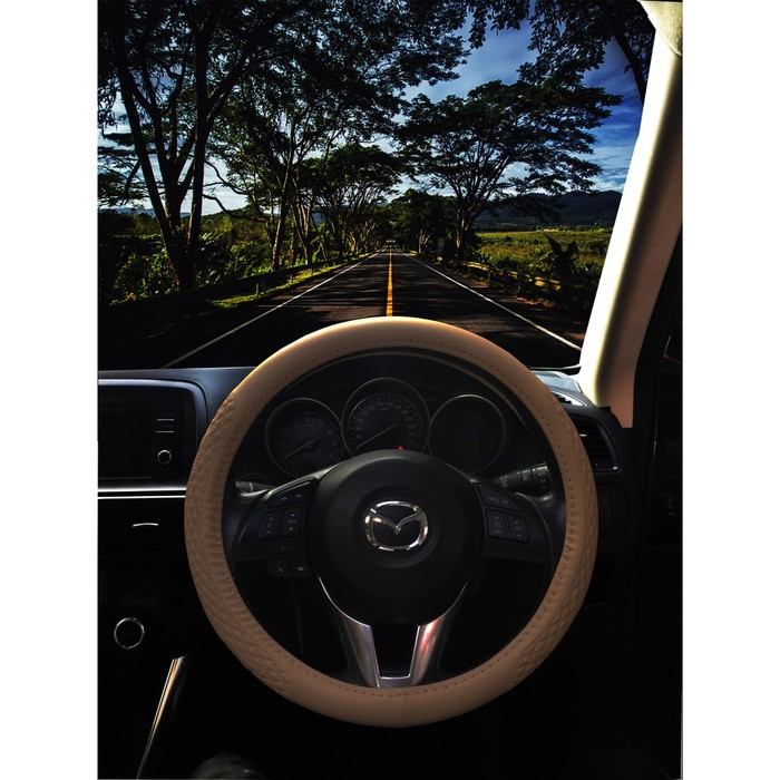 SARUNG SETIR MOBIL / STEERING WHEEL COVER PREMIUM KULIT LOWIN 5560