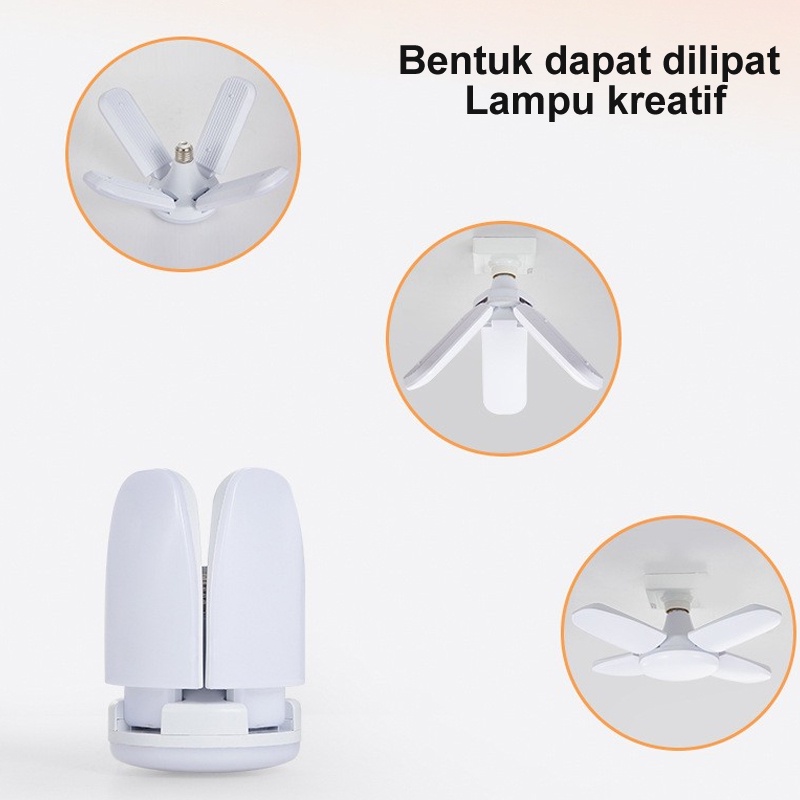 Golden LED LAMPU MINI FAN BLADE LED BULB NEW 28 WATT 45WATT Lampu Lipat / Lampu Hias Rumah