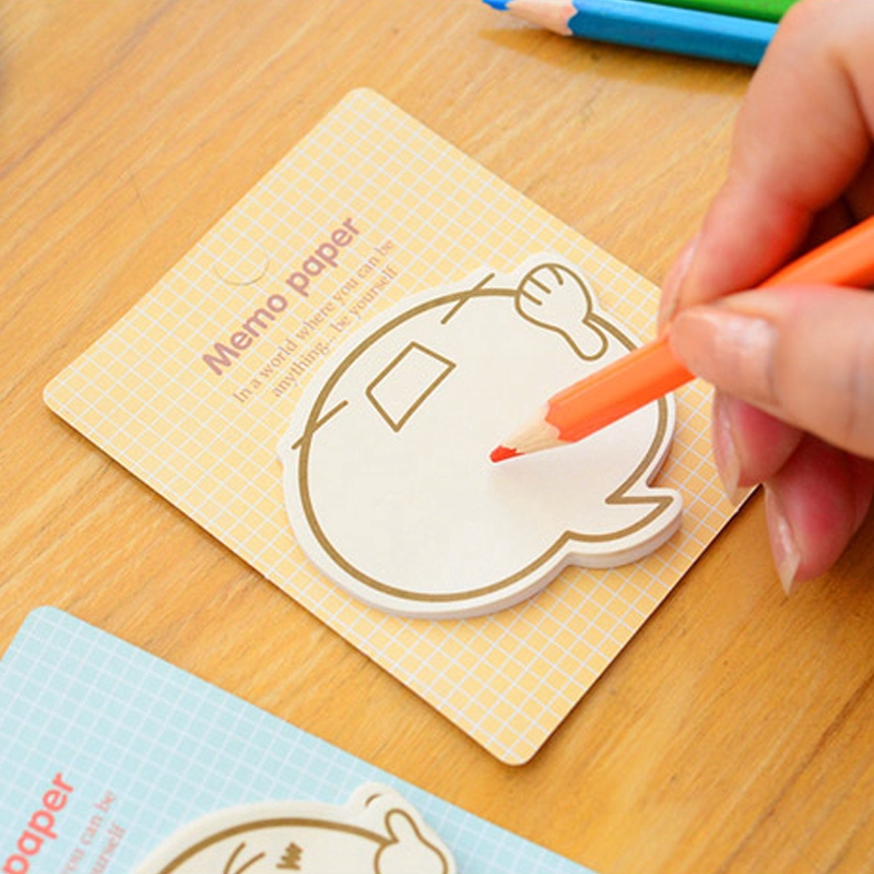 20lembar Kartun Lucu Sticky Notes Siswa Kertas Catatan Pesan Sobek