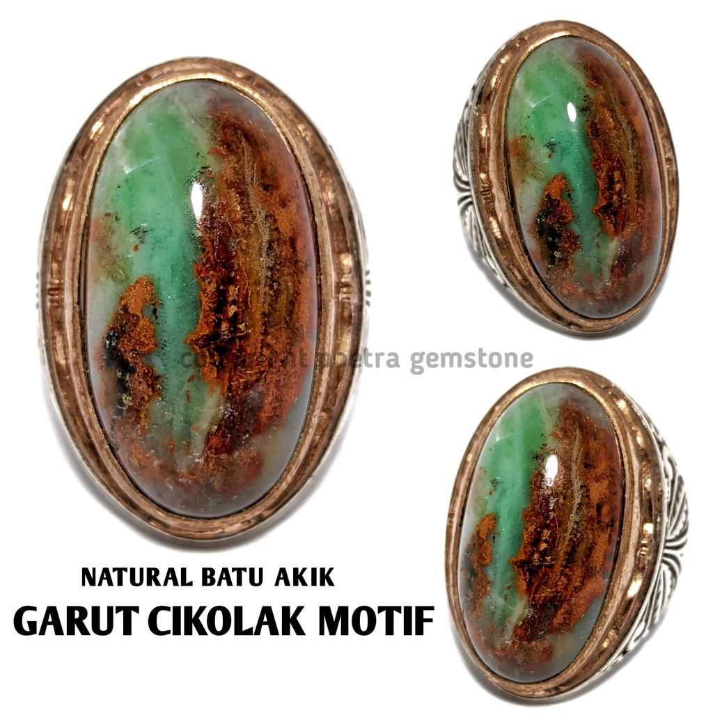 Natural Batu Akik Garut Cikolak Motif Semi Pandan GC01