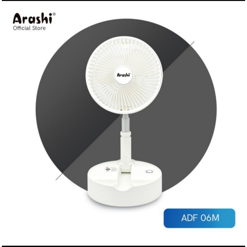 ARASHI KIPAS ANGIN MEJA AC DC CAS ULANG ADF 06M