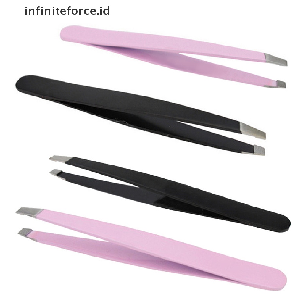 Infiniteforce.id Pinset Pencabut Alis Warna Pink / Hitam