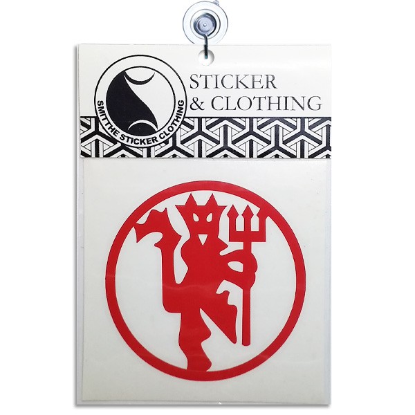 Stiker Red Devil MU Logo Manchester United Cutting Sticker untuk aksesoris Motor Mobil