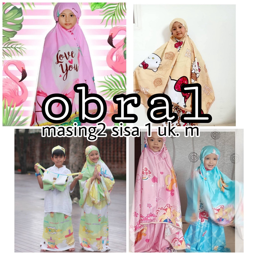 obral habiskan stok MUKENA ANAK LUCU UK M