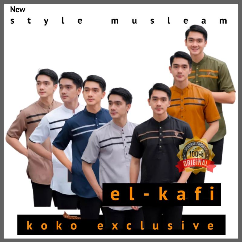 Bisa Bayar Di rumah Baju Koko Pria Dewasa Terbaru Kurta Pria Dewasa Lengan Pendek Matt Katun Serap Keringat Adem Tebal