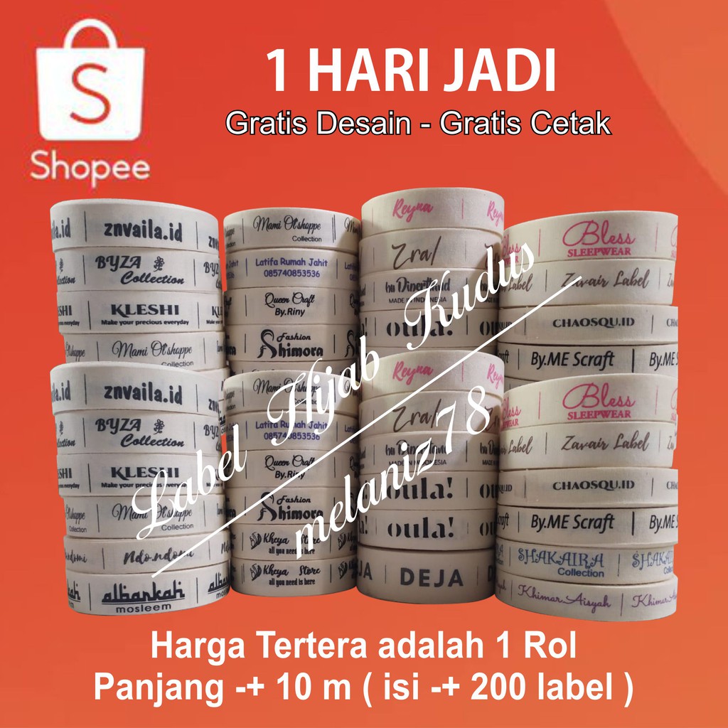 

LABEL HIJAB MURAH BAHAN KATUN UKURAN 1.5 CM