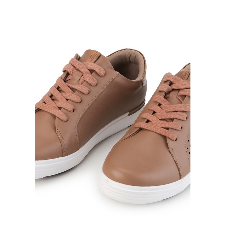 SEPATU SNEAKER KULIT OBERMAIN WANITA ORIGINAL CASUAL KETS COKLAT OW05