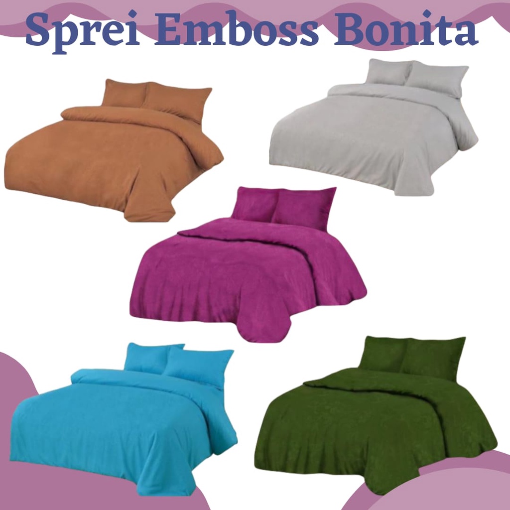 Sprei Emboss Bonita Elegant - Warna Varian uk 180x200cm