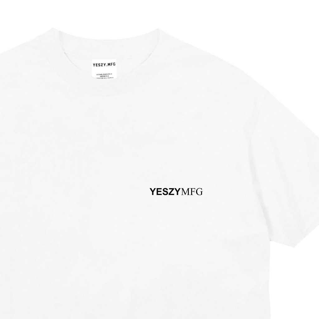 YESZY.MFG Tshirt White Mismatch F Black