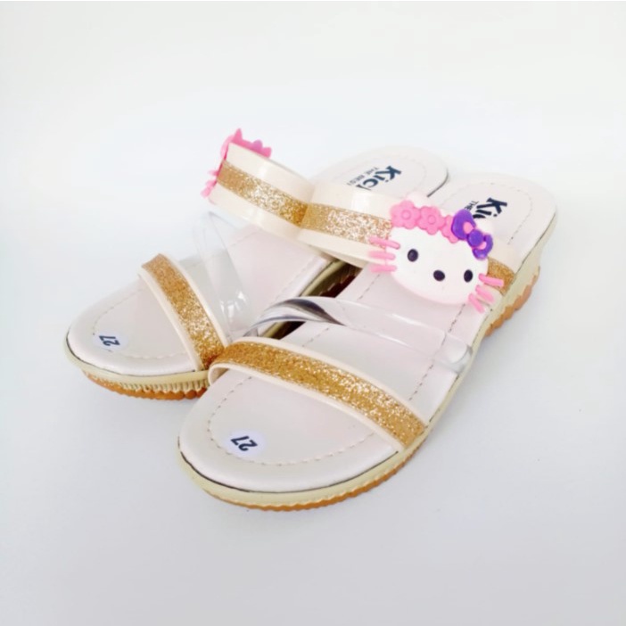 Sandal Anak Perempuan Kickers Selop Wedges 26 - 35 HK Hak 3 Cm Casual Fashion N14