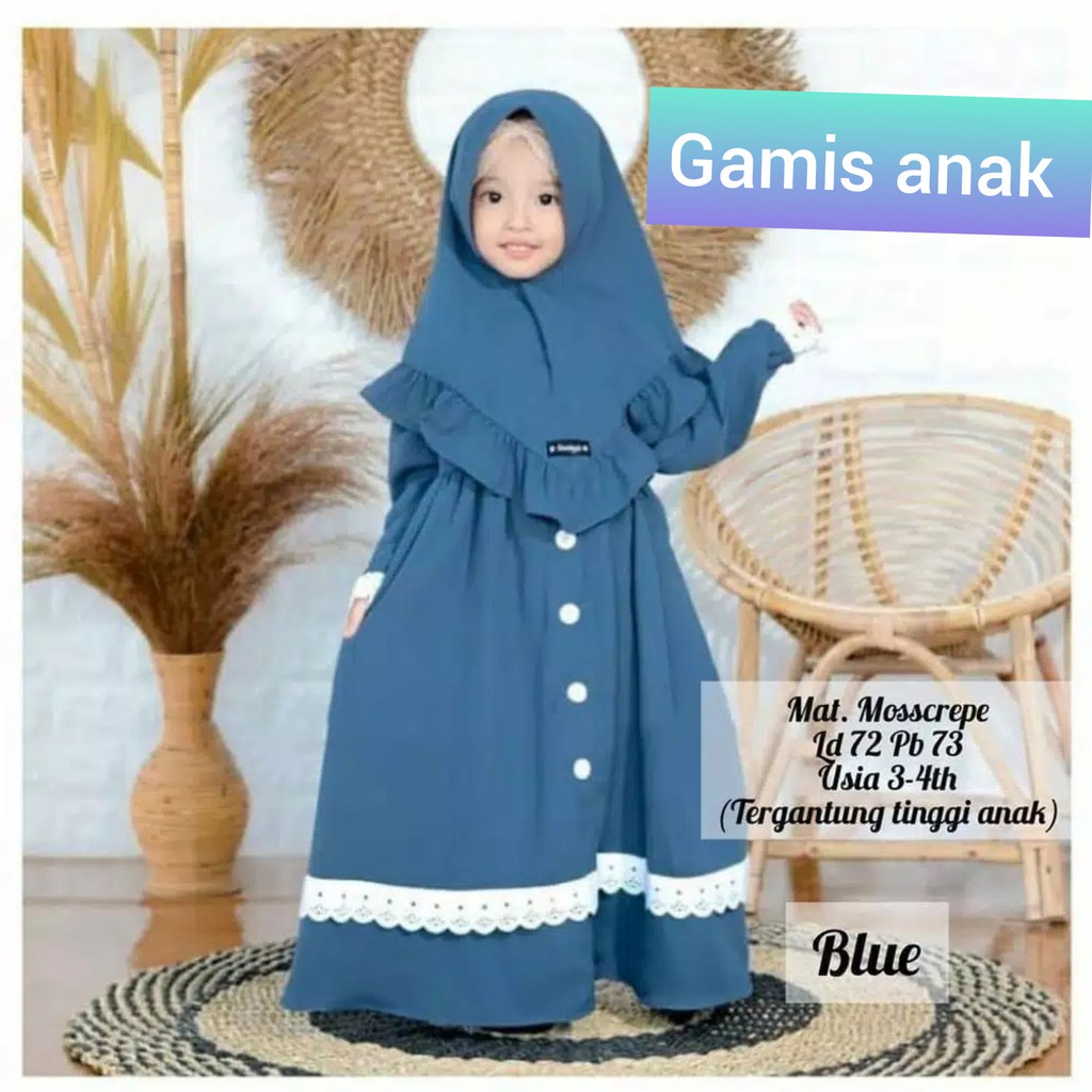 C.P - GAMIS ANAK NAYLA KIDS USIA 3 SAMPAI 6 TAHUN FREE HIJAB NYA