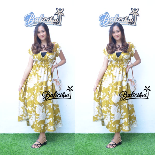 Balicihui Dress Moza Lengan Dress Busui Dress Menyusui Dress Wanita Dress Bali Dress Kasual Elegan