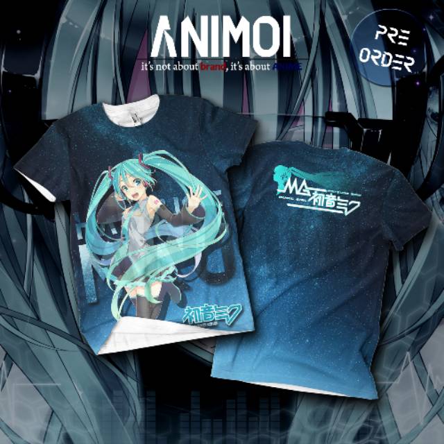 Kaos Full Print Hatsune Miku [ Custom Kaos Full Print Anime ]