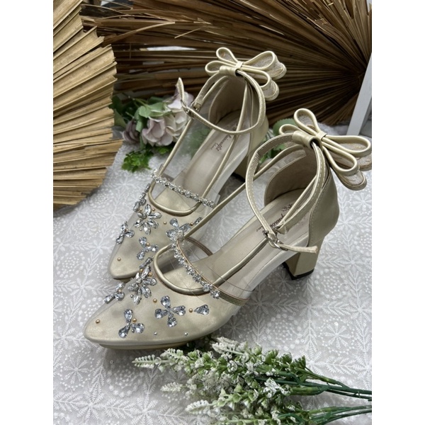 sepatu wedding laresha diamont 9cm