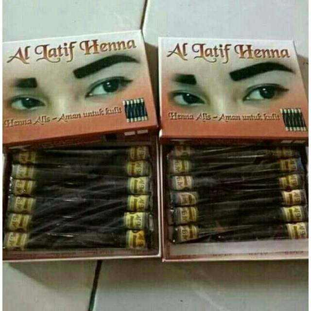 Henna Hena Alis AL LATIF Hitam Coklat Halal 12pc Henna Hena Alis AL LATIF Hitam Coklat Halal 12pc