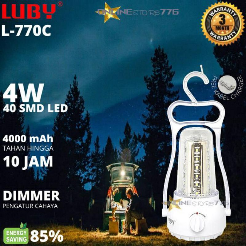 LUBY ,  L-770C  ,  EMERGENCI LIGHT, Lampu Emergenci , Lampu Darurat , Lampu Lentera