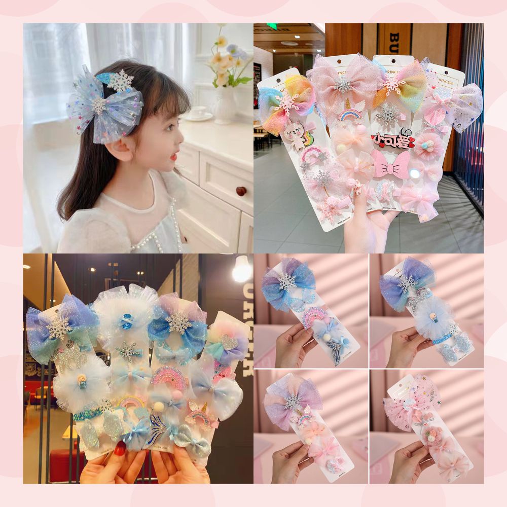 [PRINCESS KESLI]Ikat Rambut Anak Pita 5 Pcs/Set Jepit rambut anak perempuan korea aksesoris rambut bayi