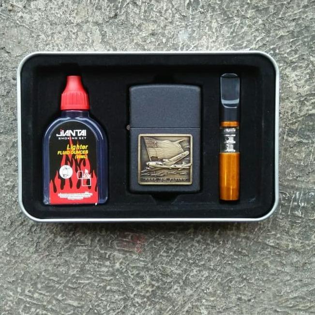 korek zp motif timbul set minyak plus pipa rokok grosiran