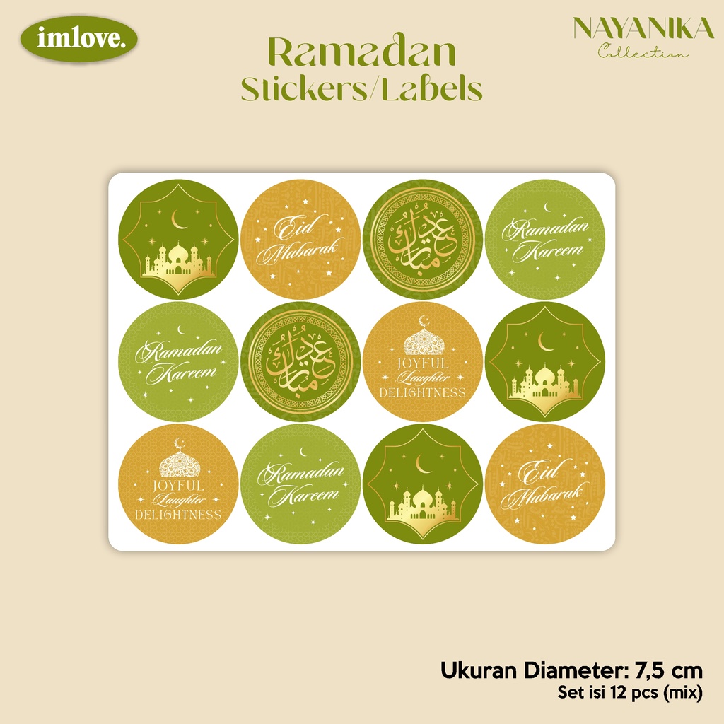 

Sticker Label Lebaran Stiker Toples Bulat Idul Fitri Hampers Nayanika 1