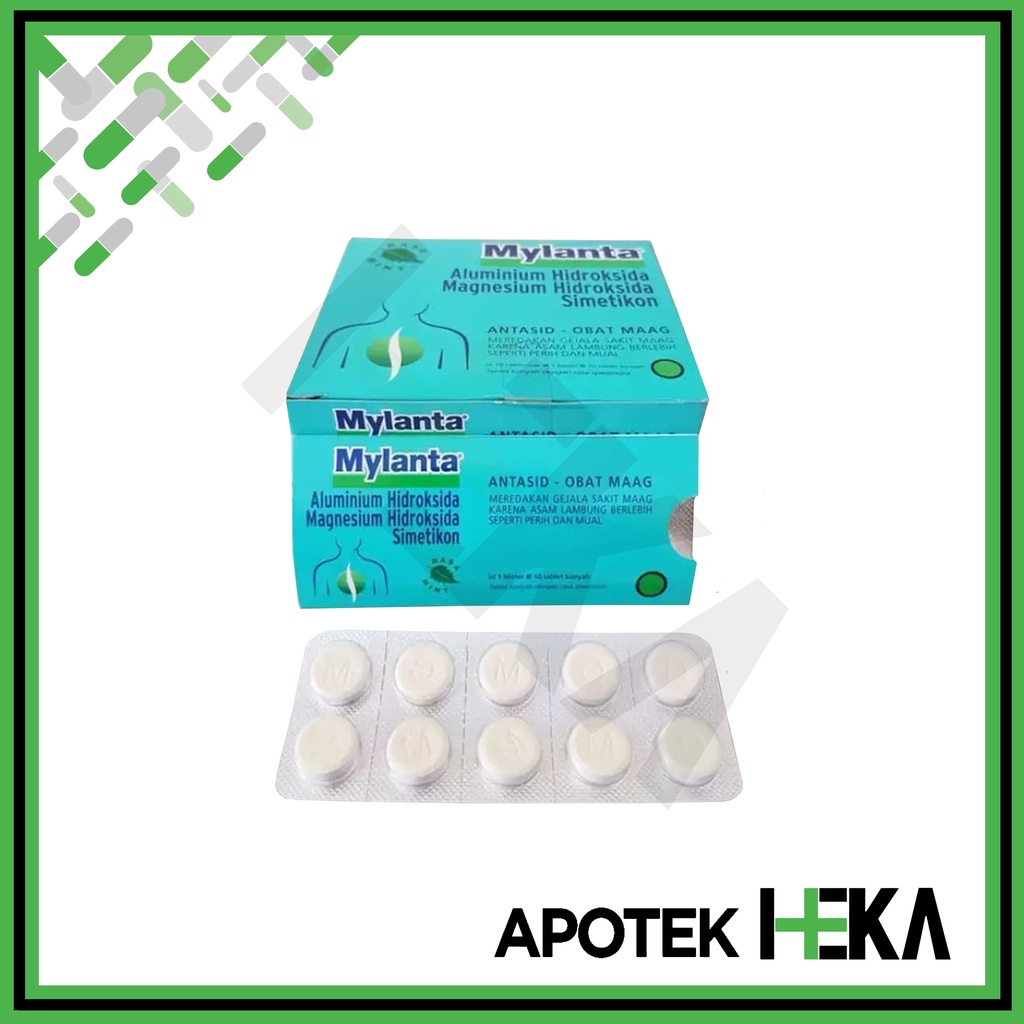 Mylanta Tablet Obat Maag Kembung Box isi 10x10 Tablet (SEMARANG)