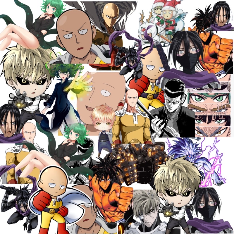 

One Punch Man Anime Sticker Pack Premium Isi 20pcs Bahan Vinyl Anti Air