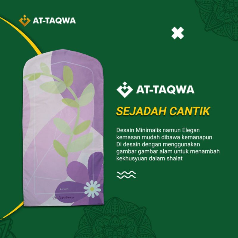 Sajadah Travel ATTAQWA Custom Wanita Dewasa (Bisa Custom Nama)