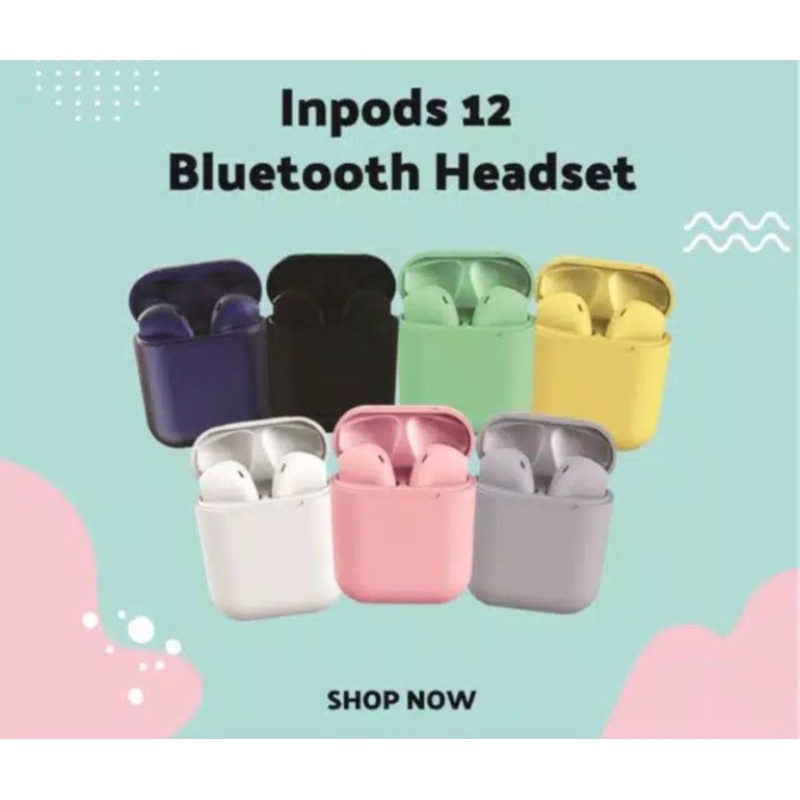 Headset Bluetooth Inpods 12 Handsfree Hansfree Bluetooth Inpods12 Earphone Bluetooth Wireless Inpods