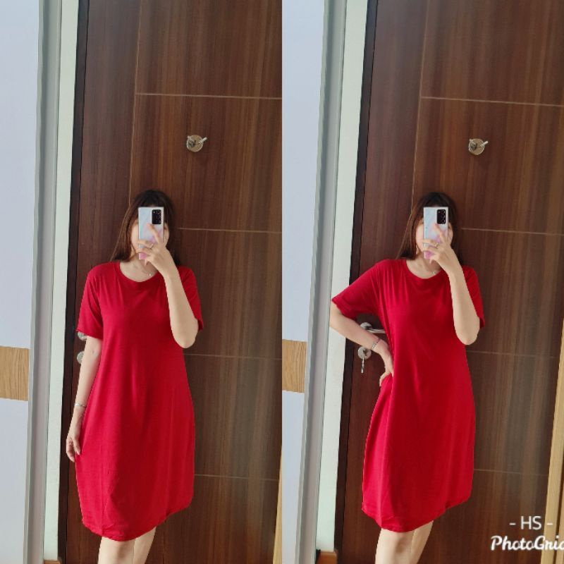 GABELLA DRESS BAHAN KAOS NYAMAN HARIAN SEPAHA DASTER TERUSAN WANITA CEWEK AESTETIK