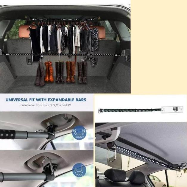 Gantungan Baju Mobil Telescopic Hanger Hook Baju Di Mobil ---Terbaru---