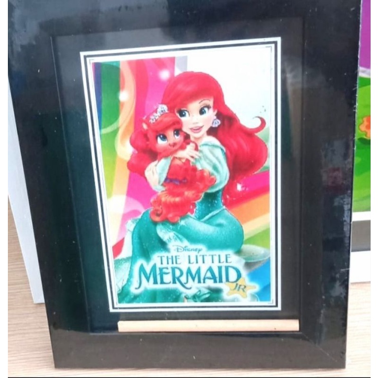 Pigura Frame Foto 4R / 5R Kayu Hitam dan Putih Polos Minimalis