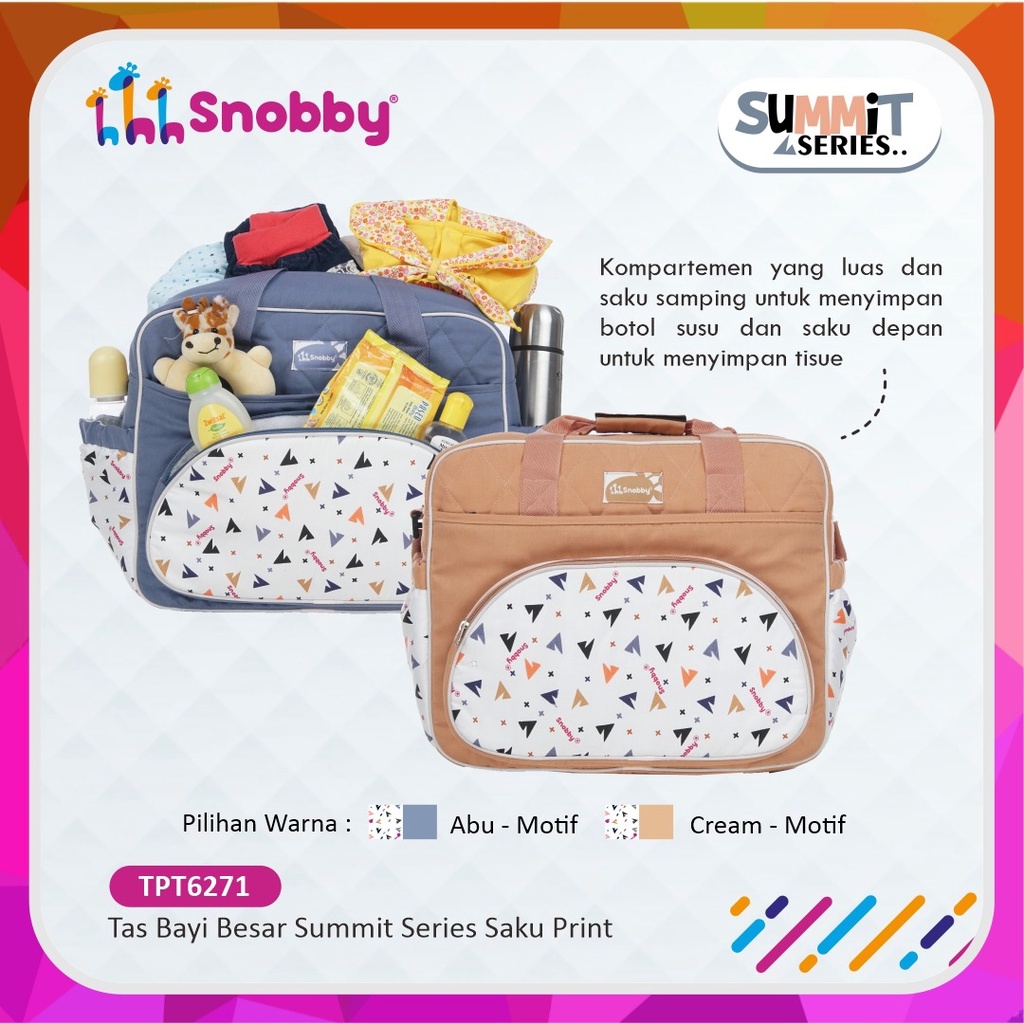 Snobby Tas Bayi Besar Saku Print Summit Series - TPT 6271