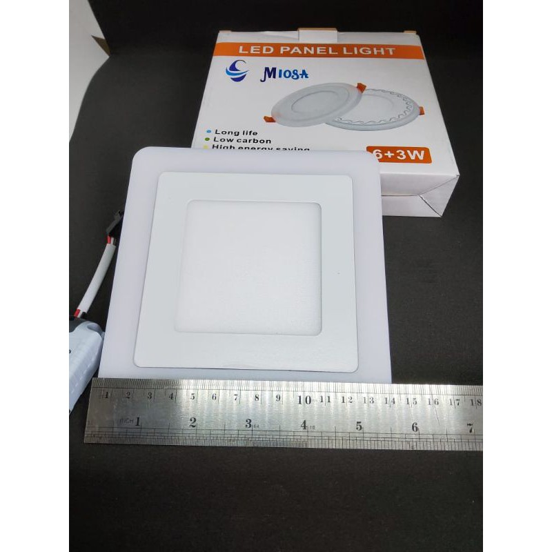 Lampu Downlight LED Panel 6+3 Watt Inbouw Kotak