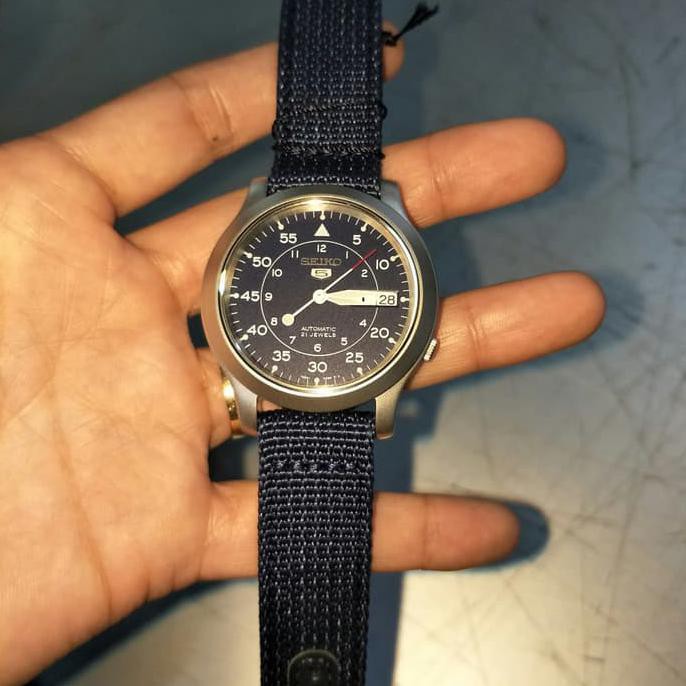 Super Sale SEIKO 5 SNK807 SNK807K2 AUTOMATIC BLUE DIAL CANVAS - Garansi Ready Stock
