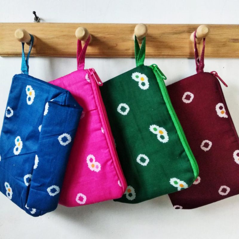 Dompet Kosmetik Jumputan / Pouch Jumputan