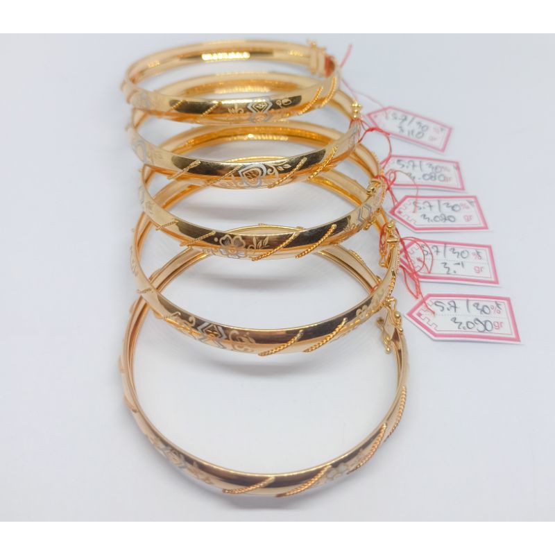 Gelang Kaku Bangkok emas asli 300%