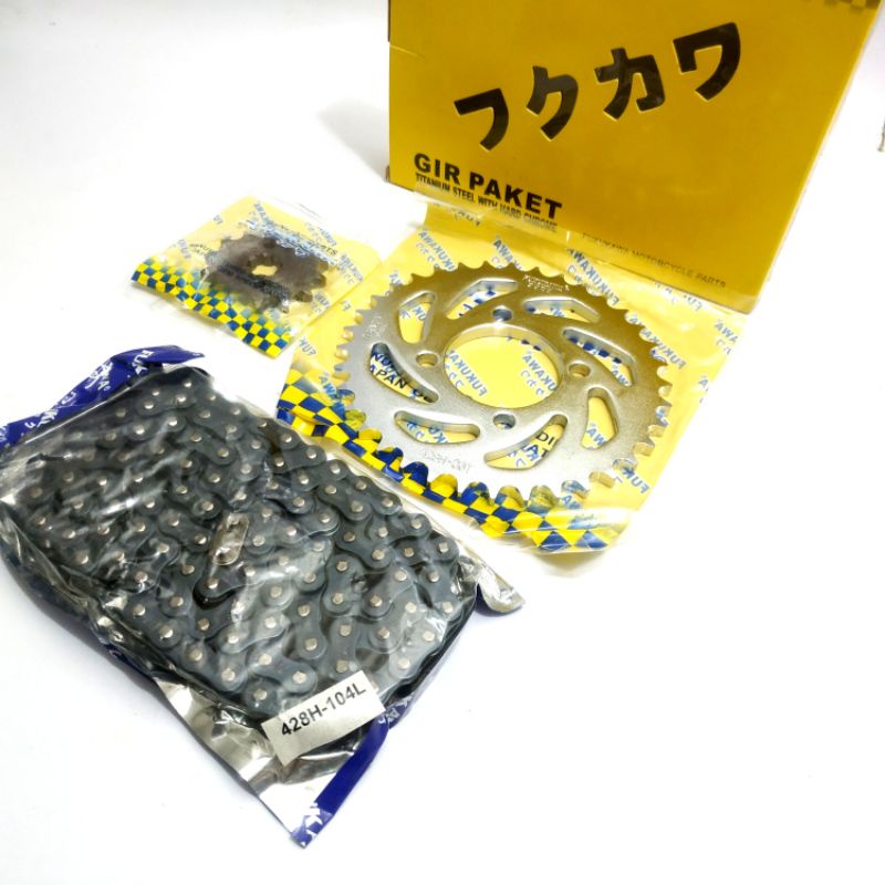 Gear set paket original Fukukawa Suzuki SMASH 428H-100L/35T-14T