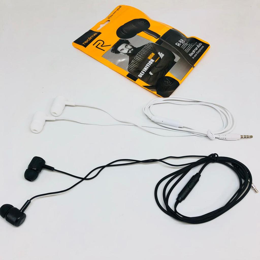 MINIGO Handsfree Realme R-35 R35 realme R88 R-88 Earphone Stereo Headset Super Bass HF Jack 3.5MM Mic Telpon Bisa Buat Hp android Apa Saja