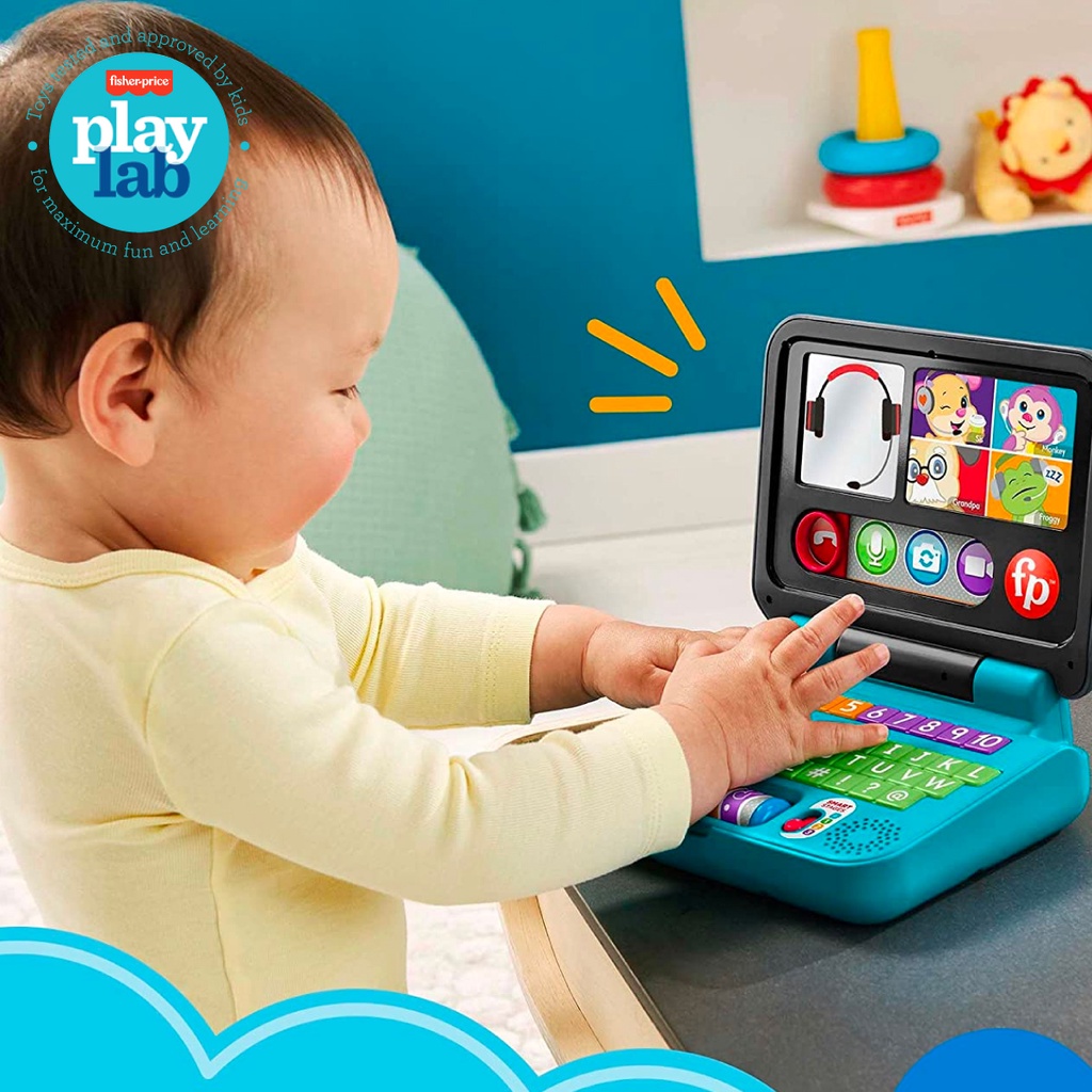 Fisher-Price Laugh &amp; Learn Let's Connect Laptop -  Mainan Laptop Bayi