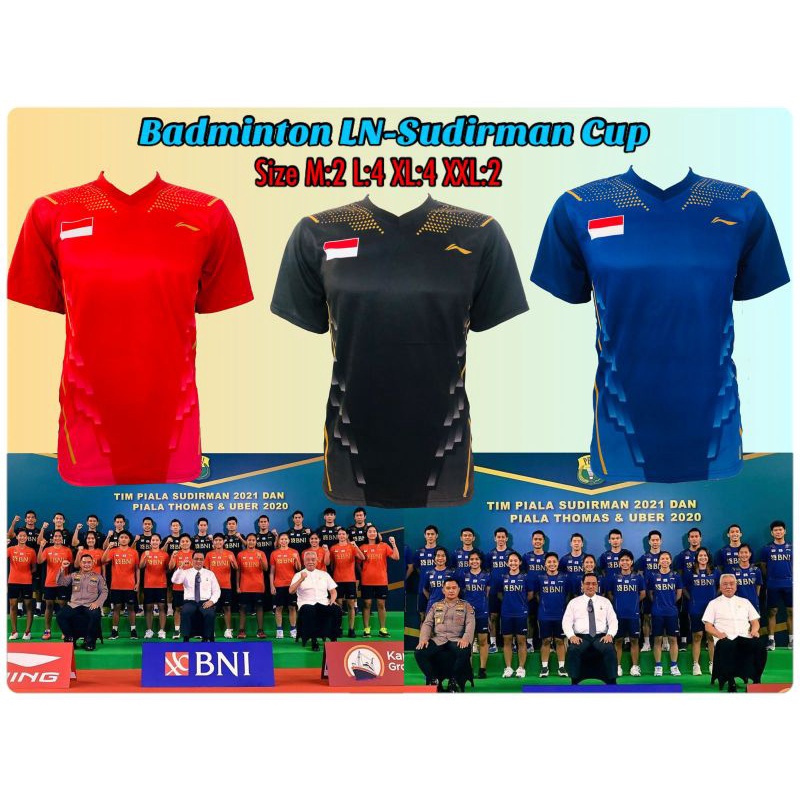 kaos lining badminton sudirman cup