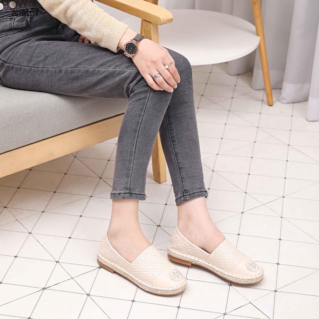 TB Quilted Flat Espadrille  Z618033