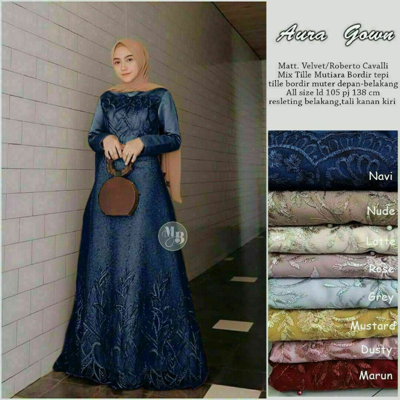 Gamis Lebaran Terbaru Gamis Brokat Tile Mewah Modern Untuk Lebaran Gamis Kondangan