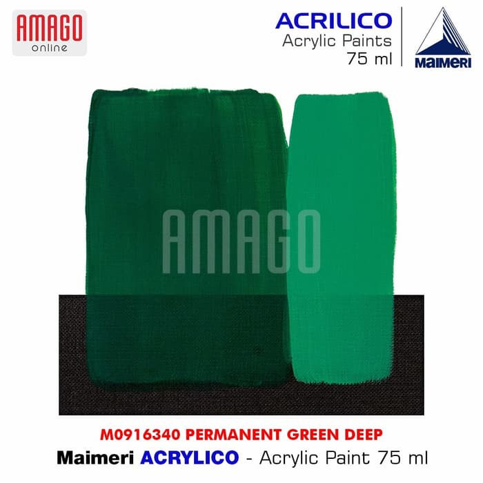 MAIMERI ACRILICO - ACRYLIC PAINT - PERMNT GREEN DEEP - 75ML - M0916340