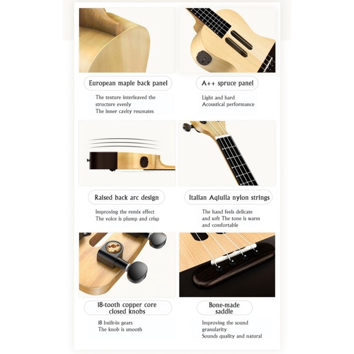 Smart Ukulele Electric with android learning app Xiaomi Populele