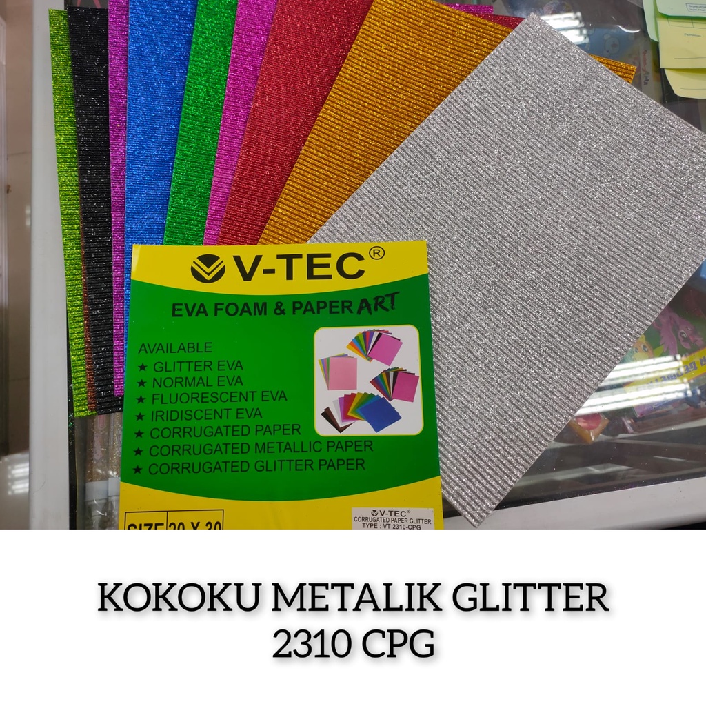 

kertas kokoru glitter kasar vtec 2310 cpg isi 10 lembar