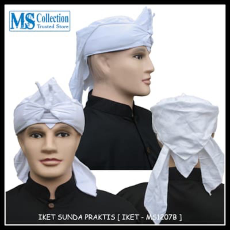 IKET SUNDA PRAKTIS PUTIH POLOS