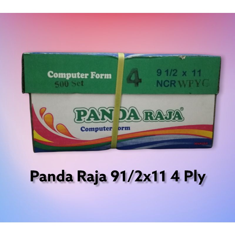 

PANDA RAJA kertas Continious form 91/2x11 4 Ply Ncr