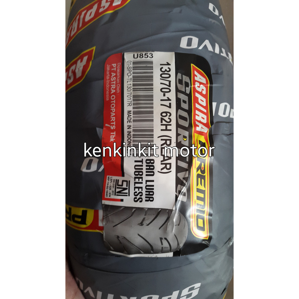 BAN ASPIRA PREMIO 130/70-17 SPORTIVO - FREE PENTIL TUBLES Ori