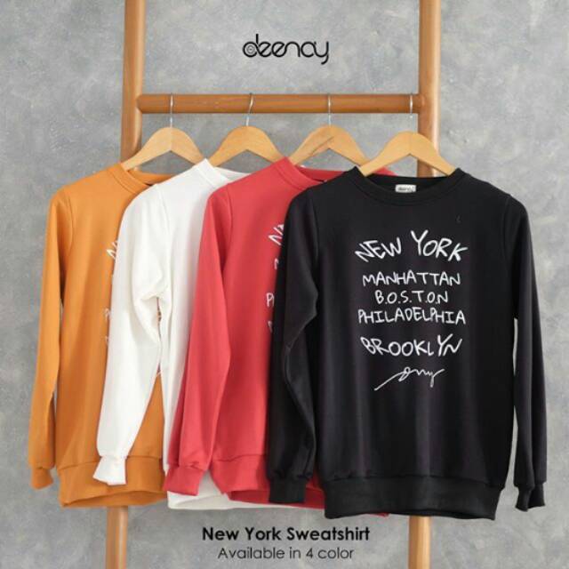 New york sweatshirt / new york sweatshirt deenay / deenay top / deenay / atasan deenay
